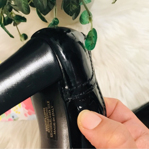 AGL Black Patent Leather Round Toe Heels Sz 39.5 - Picture 9 of 12